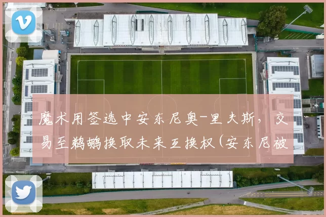 魔术用签选中安东尼奥-里夫斯，交易至鹈鹕换取未来互换权(安东尼被交易至湖人)